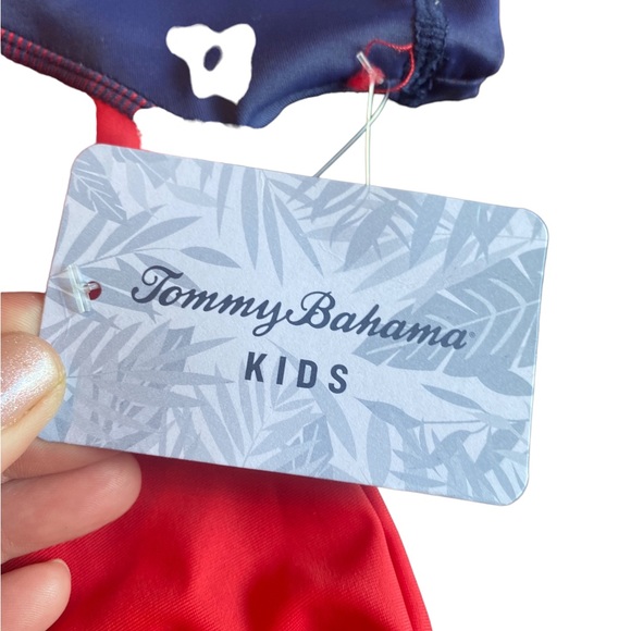 Tommy Bahama Kids Toddler Boy Patriotic Swim Top and Swim Trunks - Picture 6 of 7